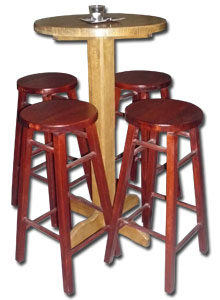 Bar stools with round seat